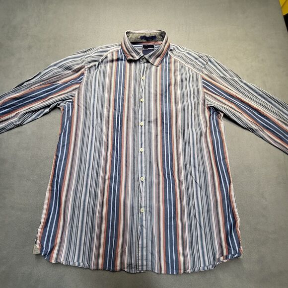 Tommy Bahama Striped Shirt Mens L Long Sleeve Button Up - Picture 2 of 8